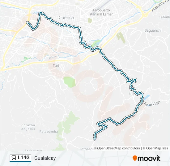 L14G Bus Line Map