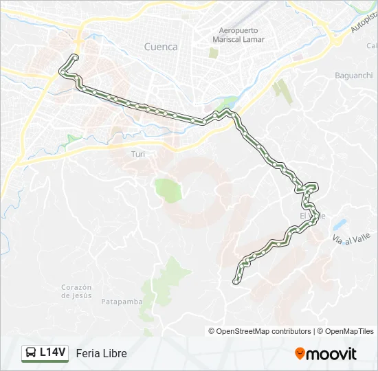 L14V Bus Line Map