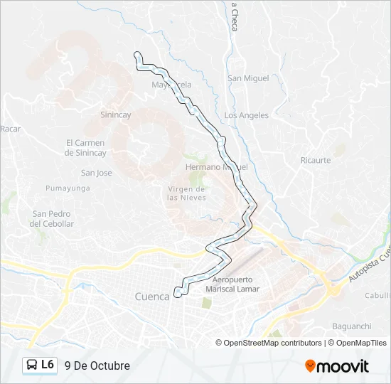 L6 Bus Line Map