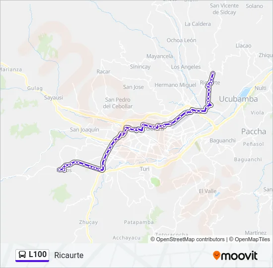 L100 Bus Line Map