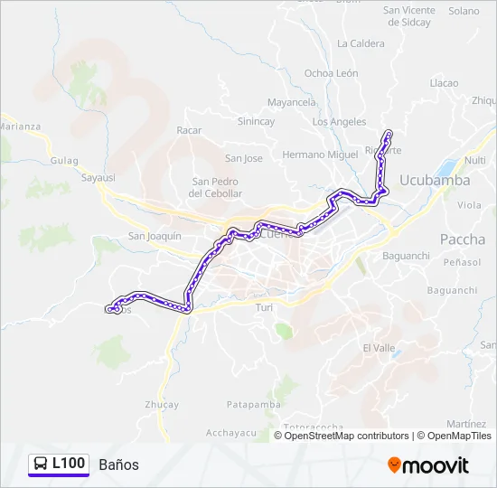 L100 Bus Line Map