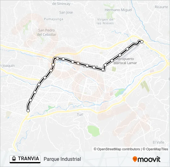 TRANVIA Light Rail Line Map
