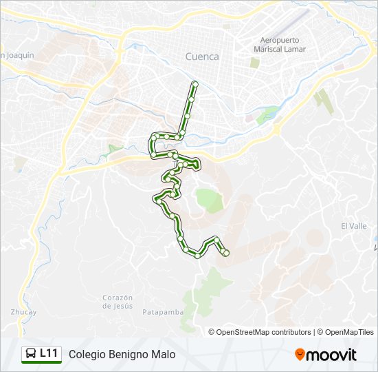 Mapa de L11 de autobús