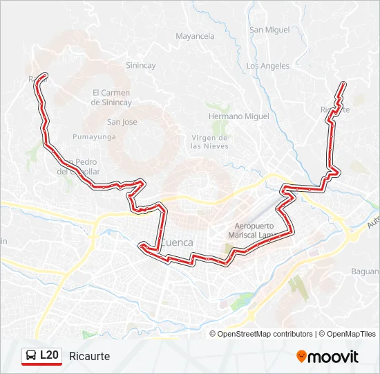 L20 Bus Line Map