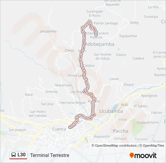 L30 Bus Line Map