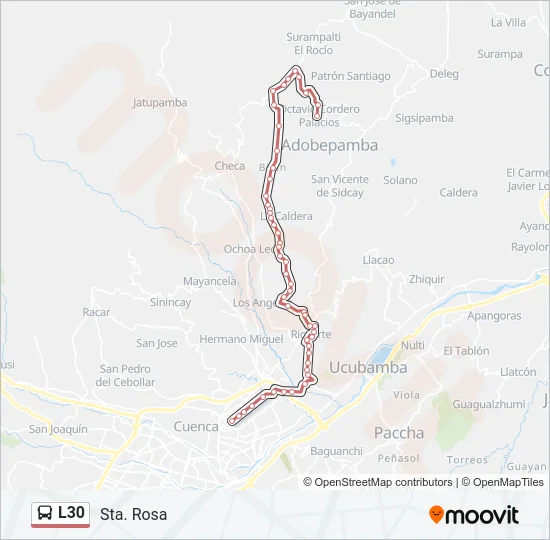 L30 Bus Line Map