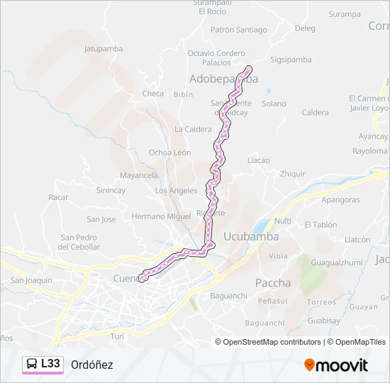 L33 Bus Line Map