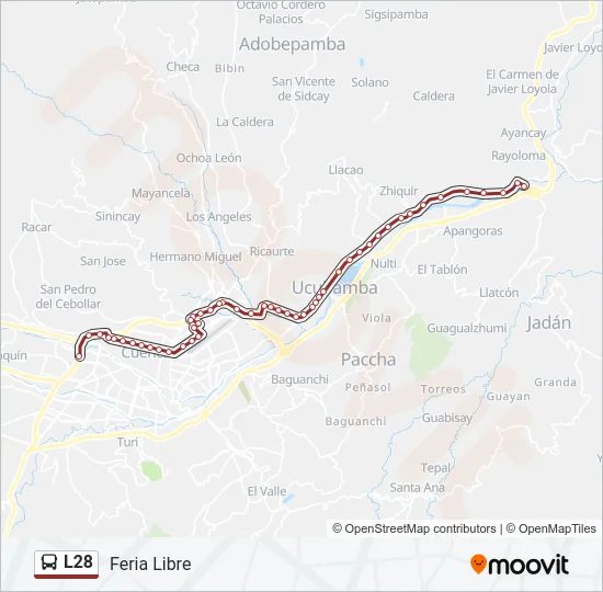 L28 Bus Line Map