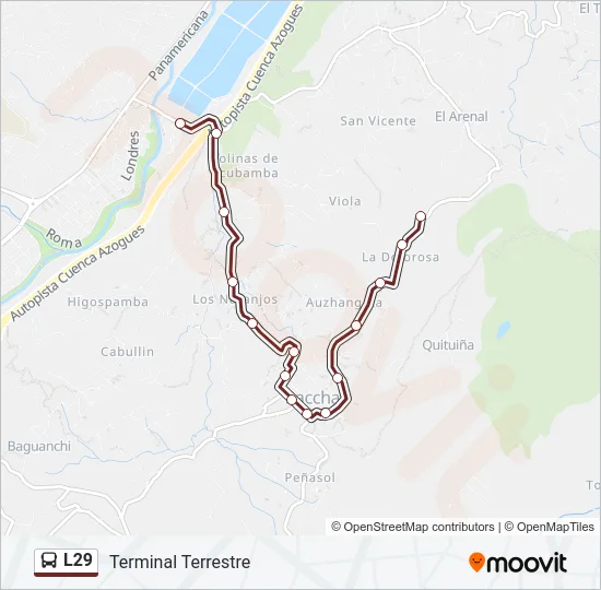 L29 Bus Line Map