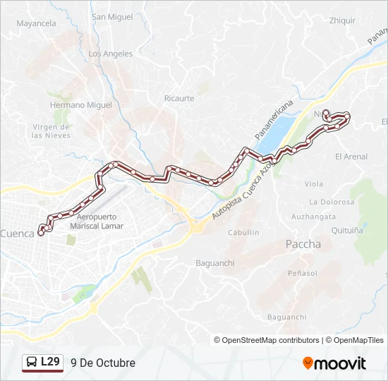 L29 Bus Line Map