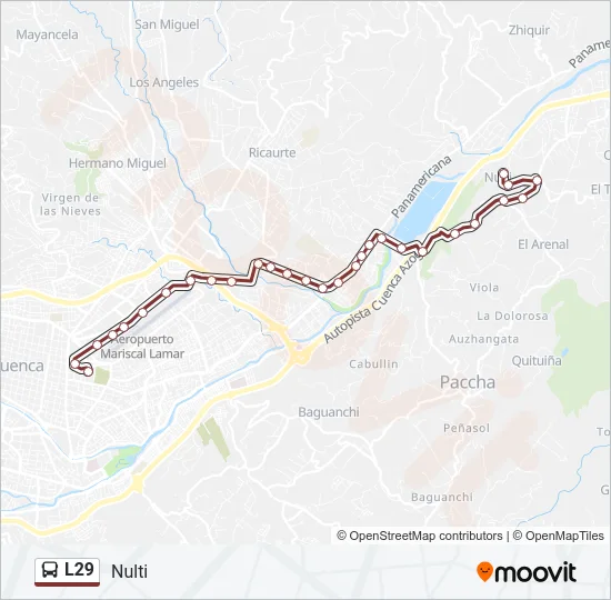 L29 Bus Line Map
