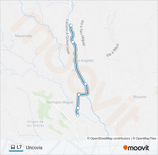 Mapa de L7 de autobús