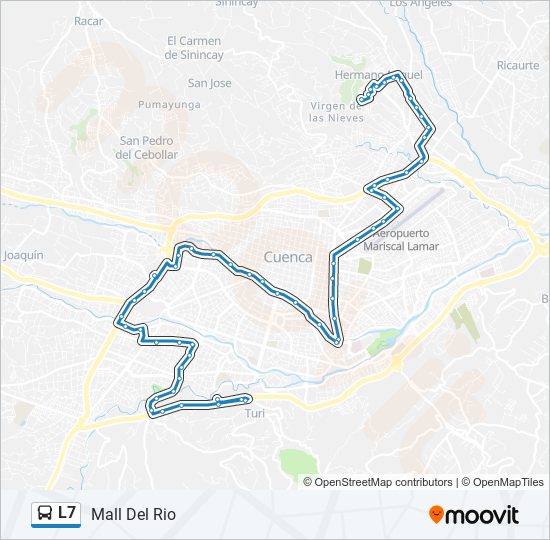 Ruta L7 Horarios Paradas Y Mapas Mall Del Rio Actualizado