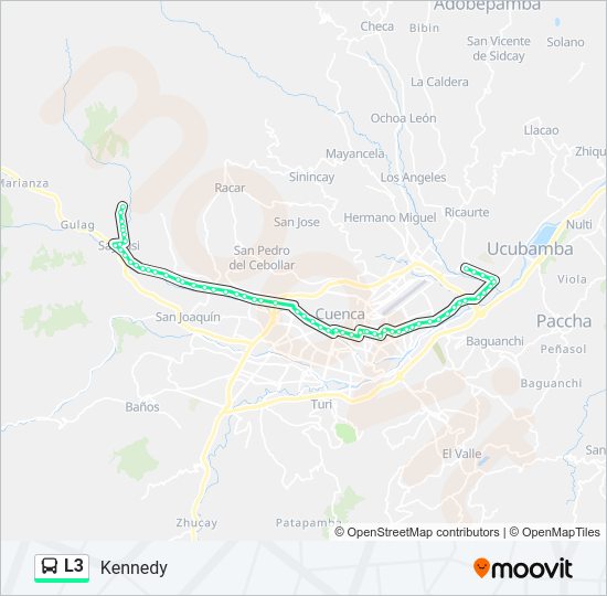Mapa de L3 de autobús