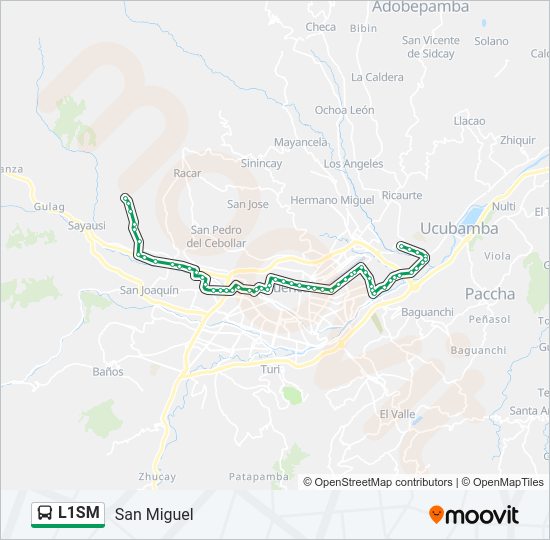 Mapa de L1SM de autobús
