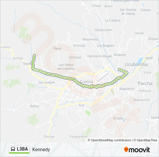 L3BA Bus Line Map