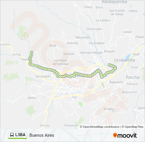 L3BA Bus Line Map