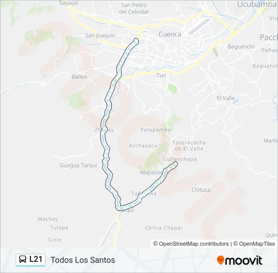 L21 Bus Line Map