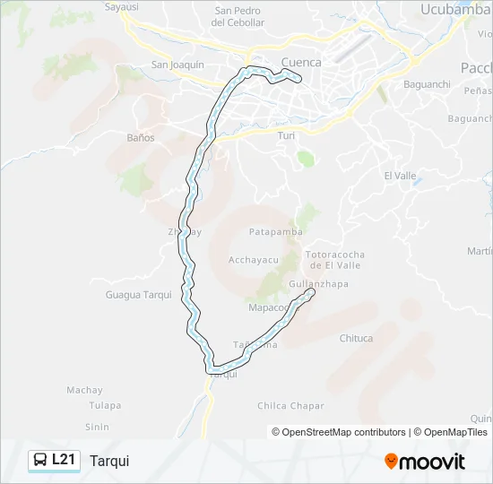 L21 Bus Line Map