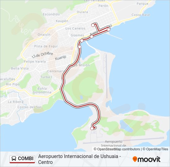 Mapa de COMBI de autobús