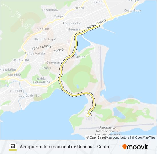 Mapa de SHUTTLE 1 de autobús