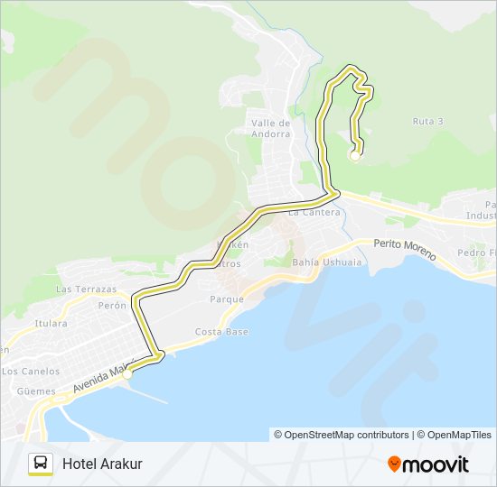Mapa de SHUTTLE 2 de autobús