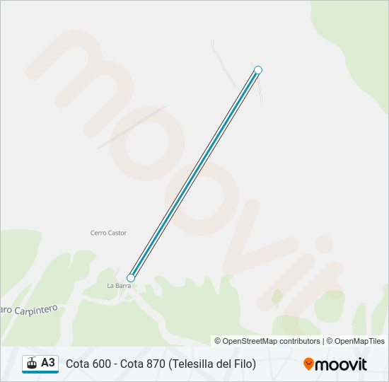 Mapa de A3 de teleférico