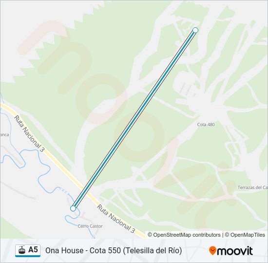Mapa de A5 de teleférico
