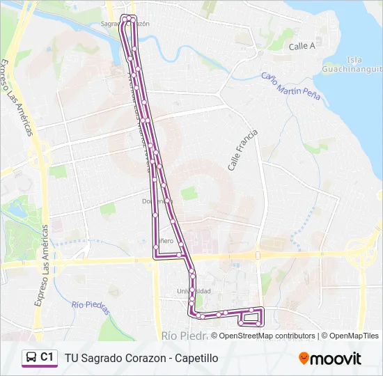 C1 Bus Line Map
