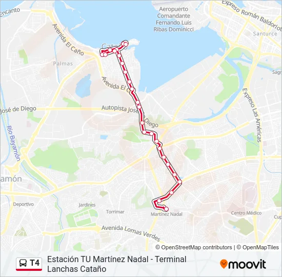 T4 Bus Line Map