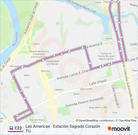 C22 Bus Line Map