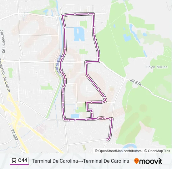 C44 Bus Line Map