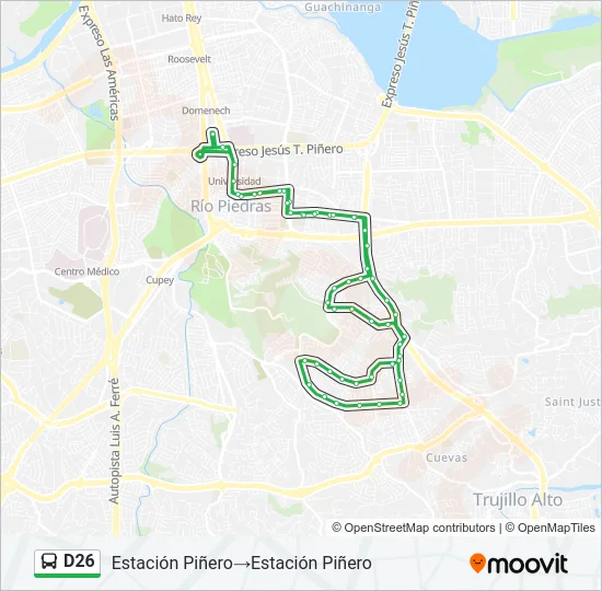 D26 Bus Line Map