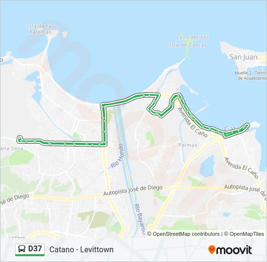 D37 Bus Line Map