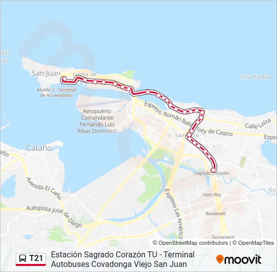 T21 Bus Line Map
