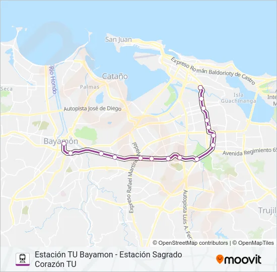 TREN URBANO Train Line Map
