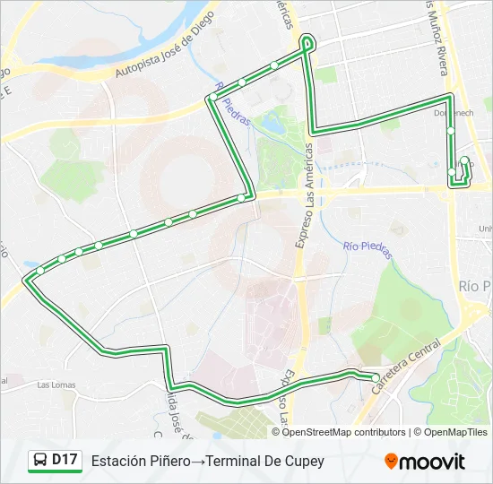 D17 Bus Line Map