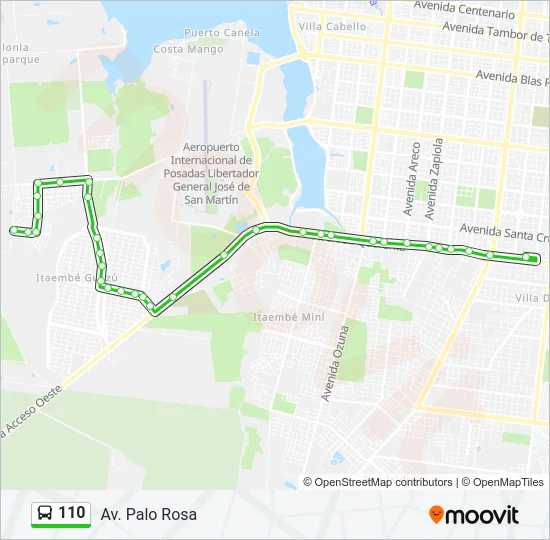 110 Bus Line Map