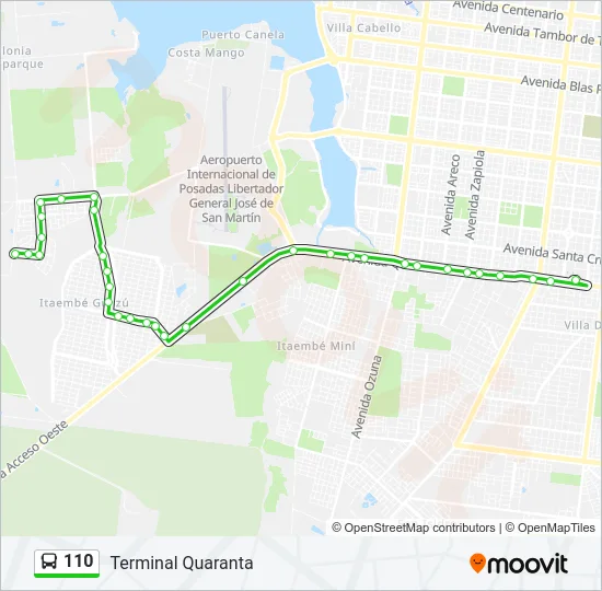 110 Bus Line Map
