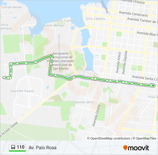 Ruta 110: horarios, paradas y mapas - Av. Palo Rosa (Actualizado)