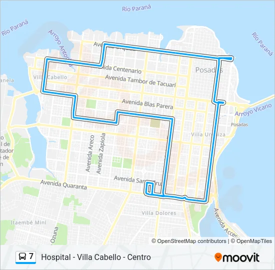 7 Bus Line Map