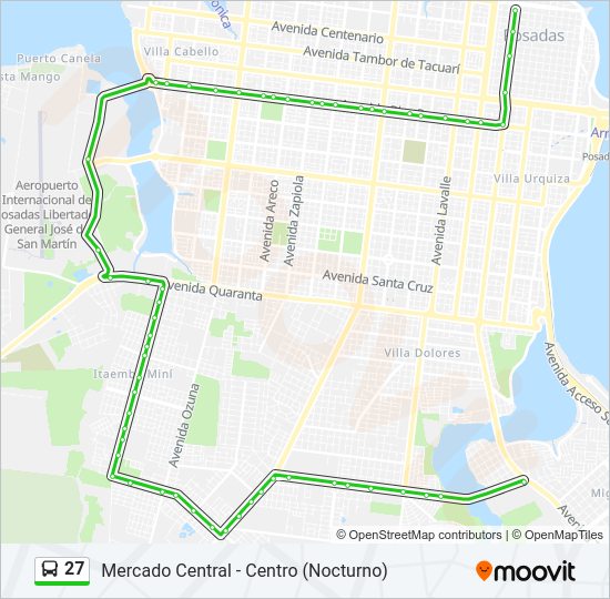 Mapa de 27 de autobús