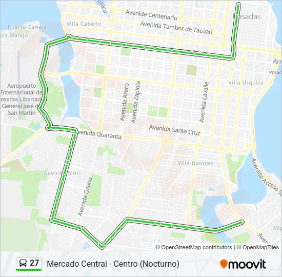 27 Bus Line Map
