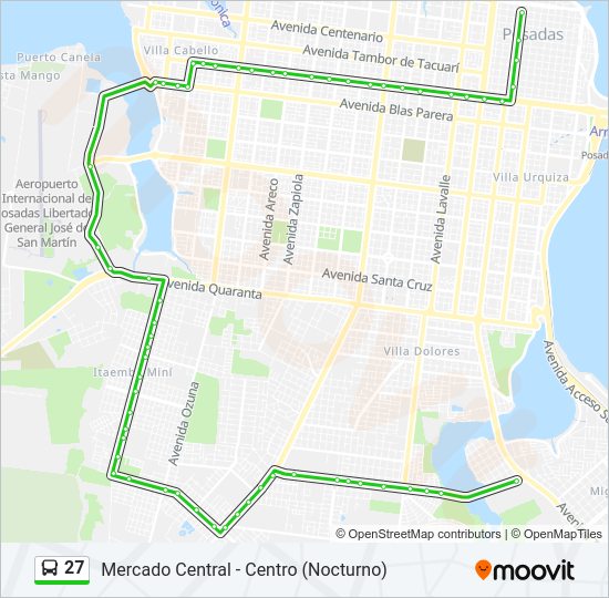 Mapa de 27 de autobús