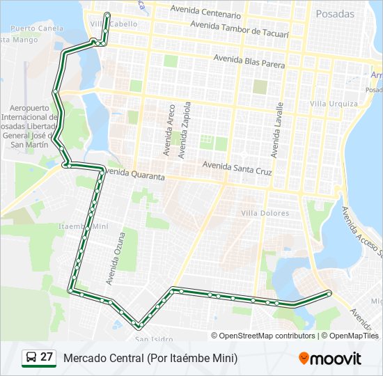 Mapa de 27 de autobús