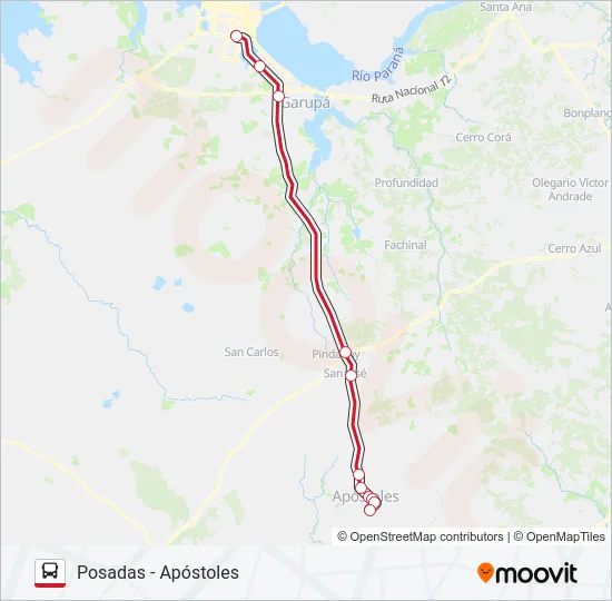 INTERURBANO Bus Line Map