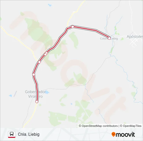 INTERURBANO Bus Line Map