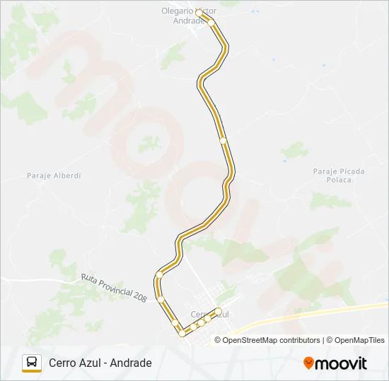 INTERURBANO Bus Line Map