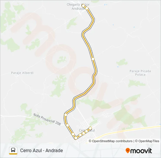 INTERURBANO Bus Line Map