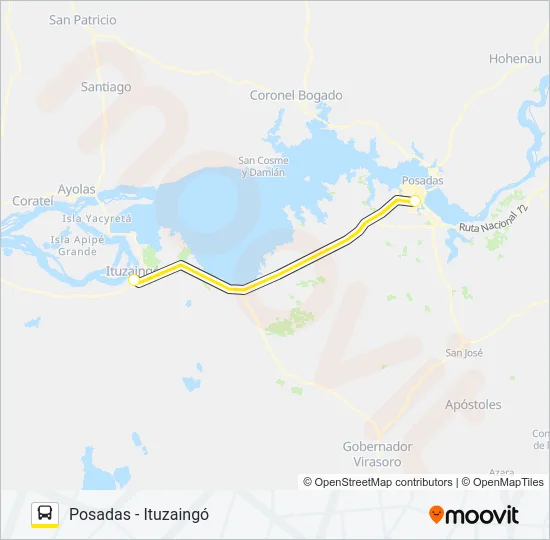 INTERURBANO Bus Line Map